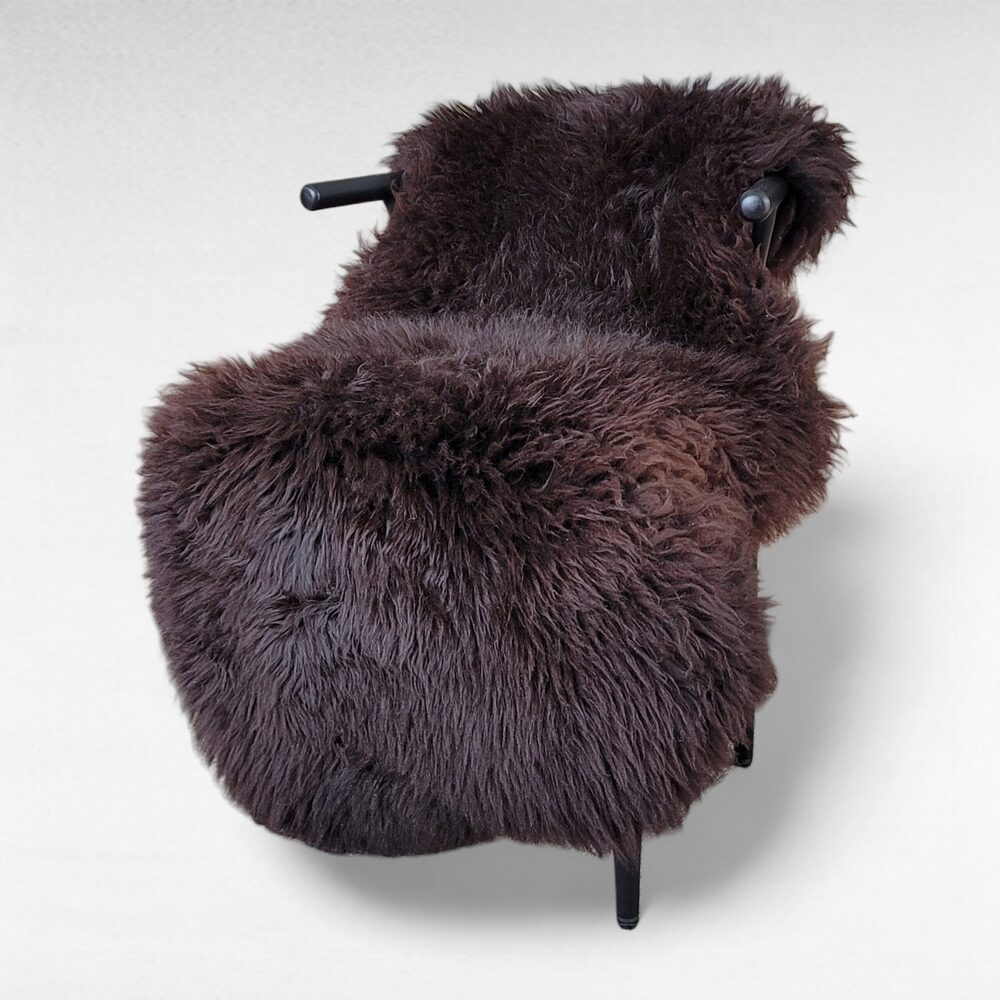 Big Dark Brown Large Lofty Sheepskin 49" x 26"